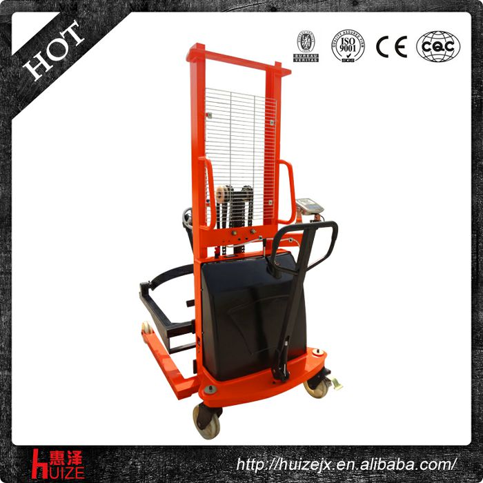 半電動(dòng)稱(chēng)重油桶車(chē)（夾鐵桶，手搖翻轉倒料）