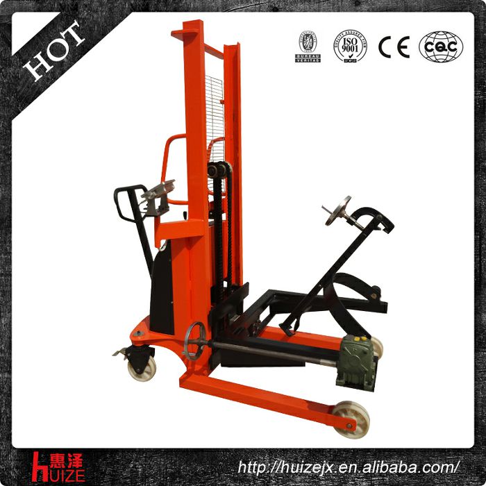 半電動(dòng)稱(chēng)重油桶車(chē)（夾鐵桶，手搖翻轉）